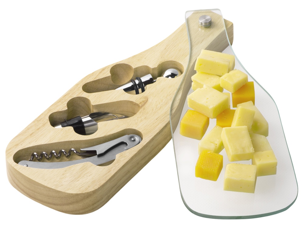 Набор аксессуаров для вина Pinotage со стеклянной крышкой-1