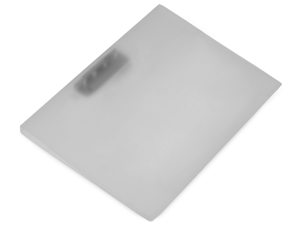 Папка пластиковая с боковым зажимом, прозрачный-0