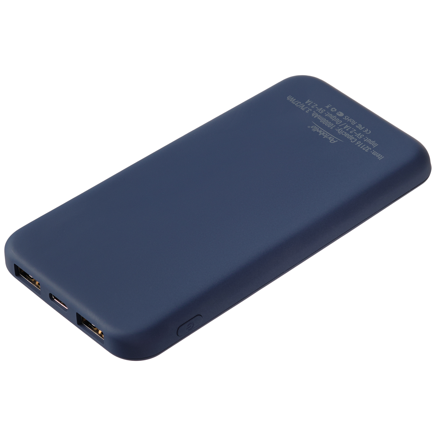 Внешний аккумулятор с подсветкой Люче (Luce) 10000 mAh, синий-2