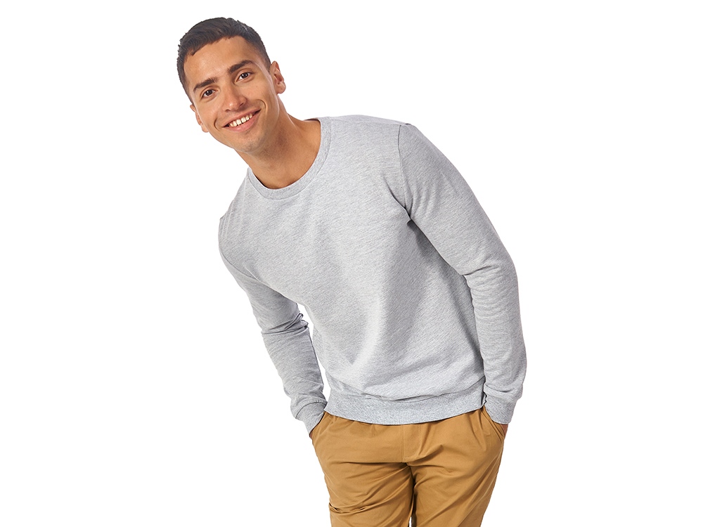 Свитшот Motion унисекс с начесом, серый меланж-3