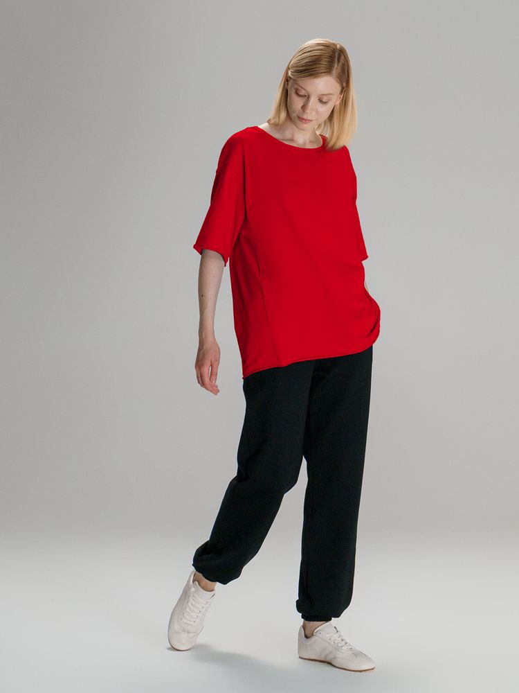 Футболка оверсайз унисекс Vozduh, красная-5