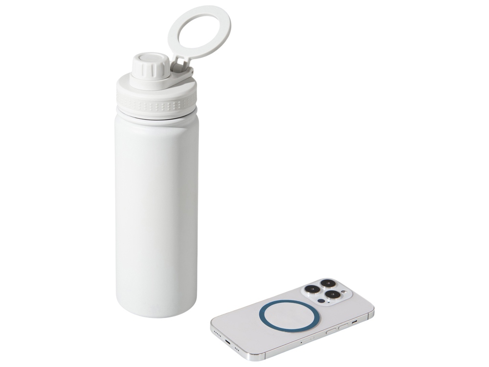 Вакуумная термобутылка с magsafe-держателем INSIDER, 600 мл, белый-2