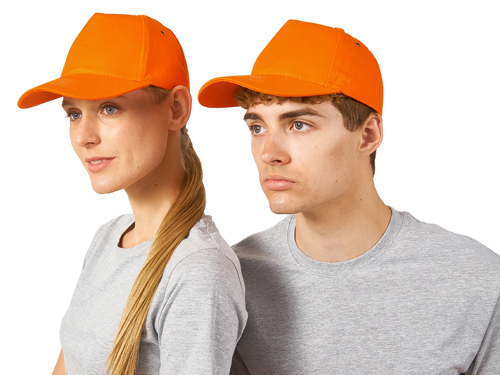 Бейсболка New York 5-ти панельная, оранжевый-0