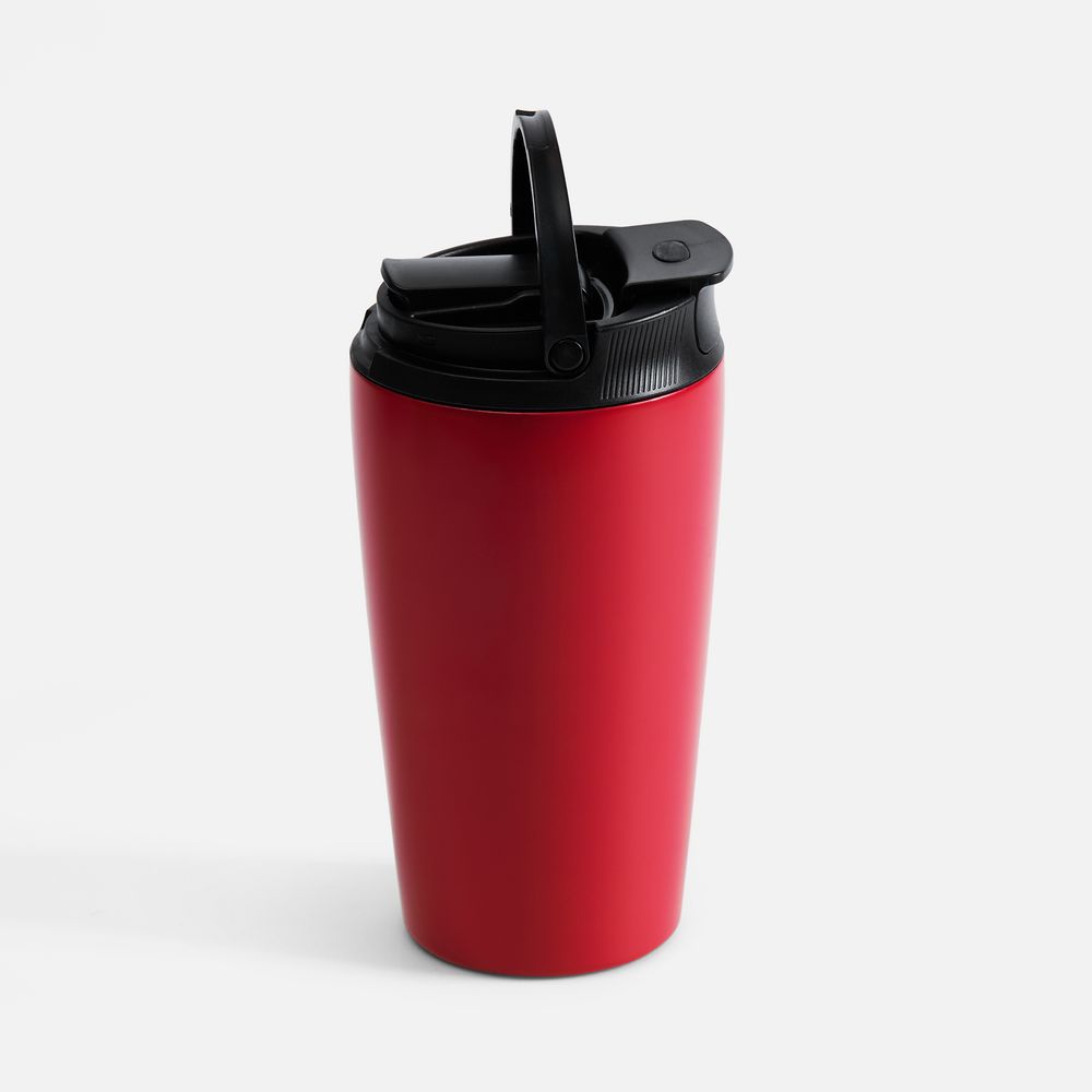 Термостакан с двумя поильниками Duetta, красный-2