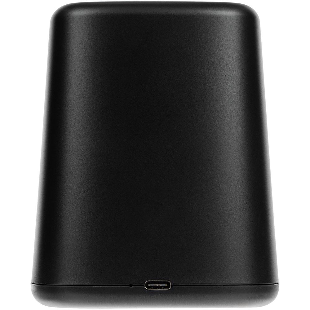 Настольный органайзер с зарядкой, лампой, вентилятором и подсветкой логотипа powerTower, черный-3