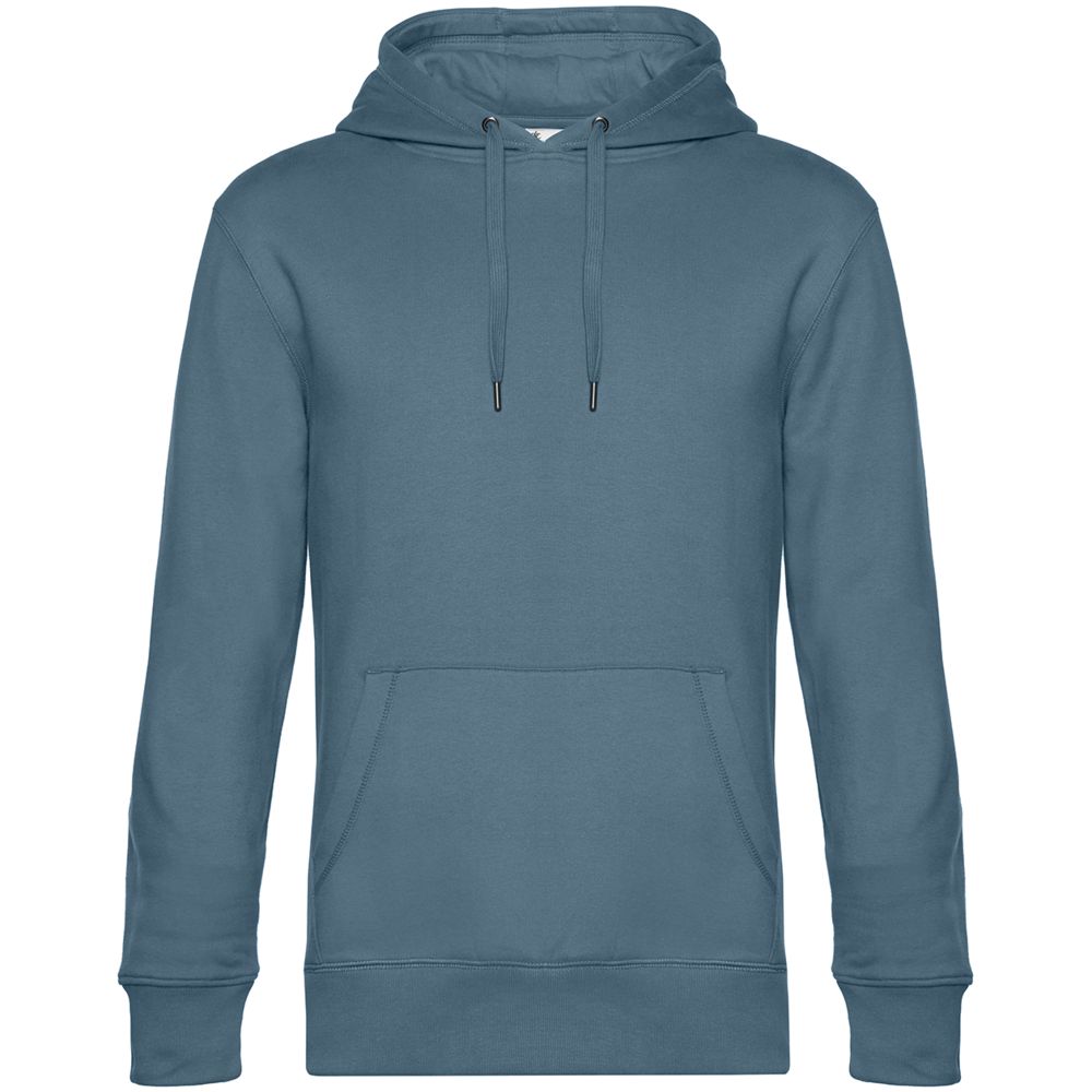 Толстовка с капюшоном унисекс King, серо-синяя-1