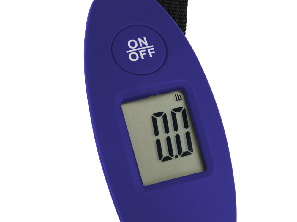Багажные весы с покрытием soft touch Gravity, синий-2
