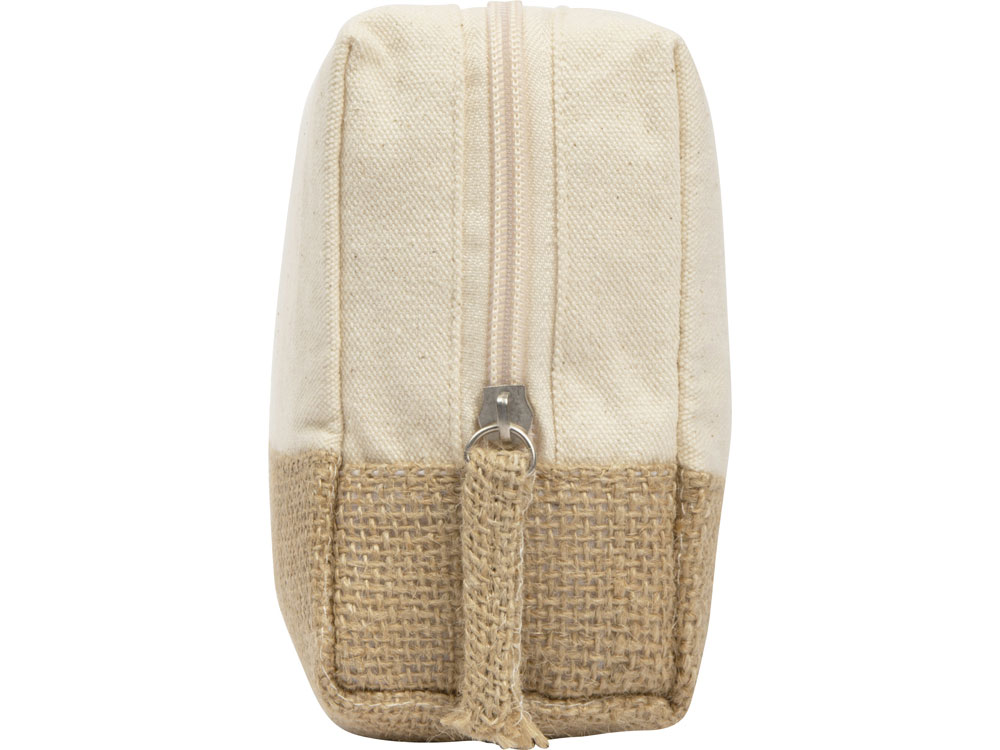 Косметичка Jute с ручкой из хлопка и джута, натуральный-4