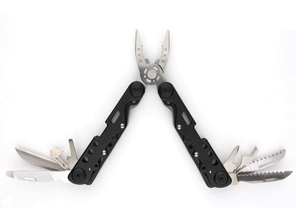 Мультитул Stinger, 105x40 мм, 13 функций, сталь, чёрно-серебристый, в комплекте нейлоновый чехол-0