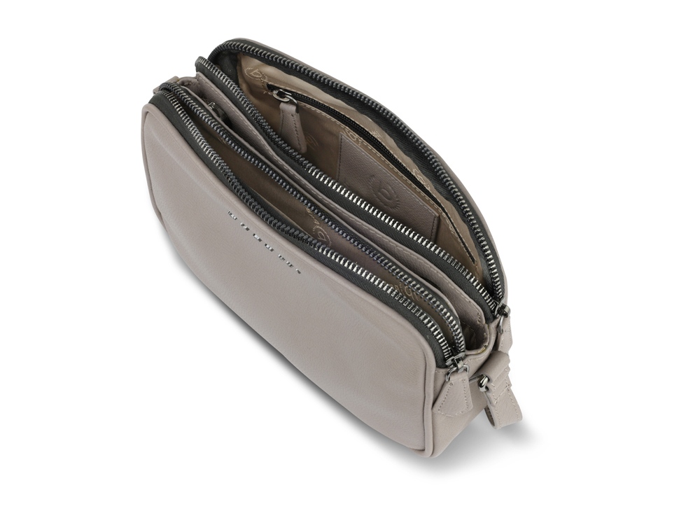 Сумка кросс-боди женская BUGATTI Bella, бежевая, воловья кожа/полиэстер, 22х6х15,5 см-5