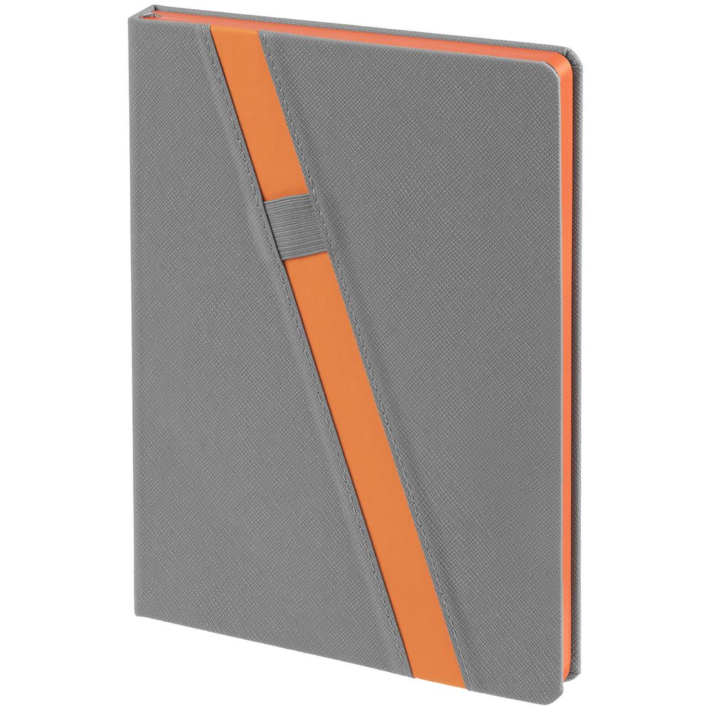 Ежедневник Rubikon на заказ, недатированный серо-оранжевый-1