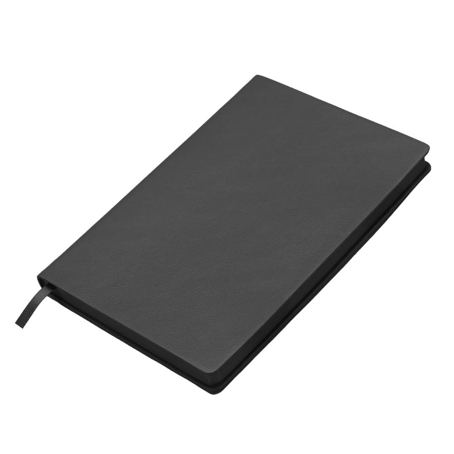 Бизнес-блокнот LADY, формат А5, черный, блок в клетку, черный-3