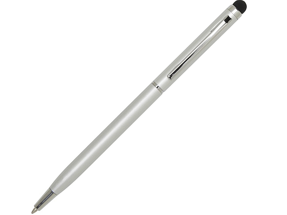 Шариковая ручка Ore алюминиевая со стилусом - Серебряный-0