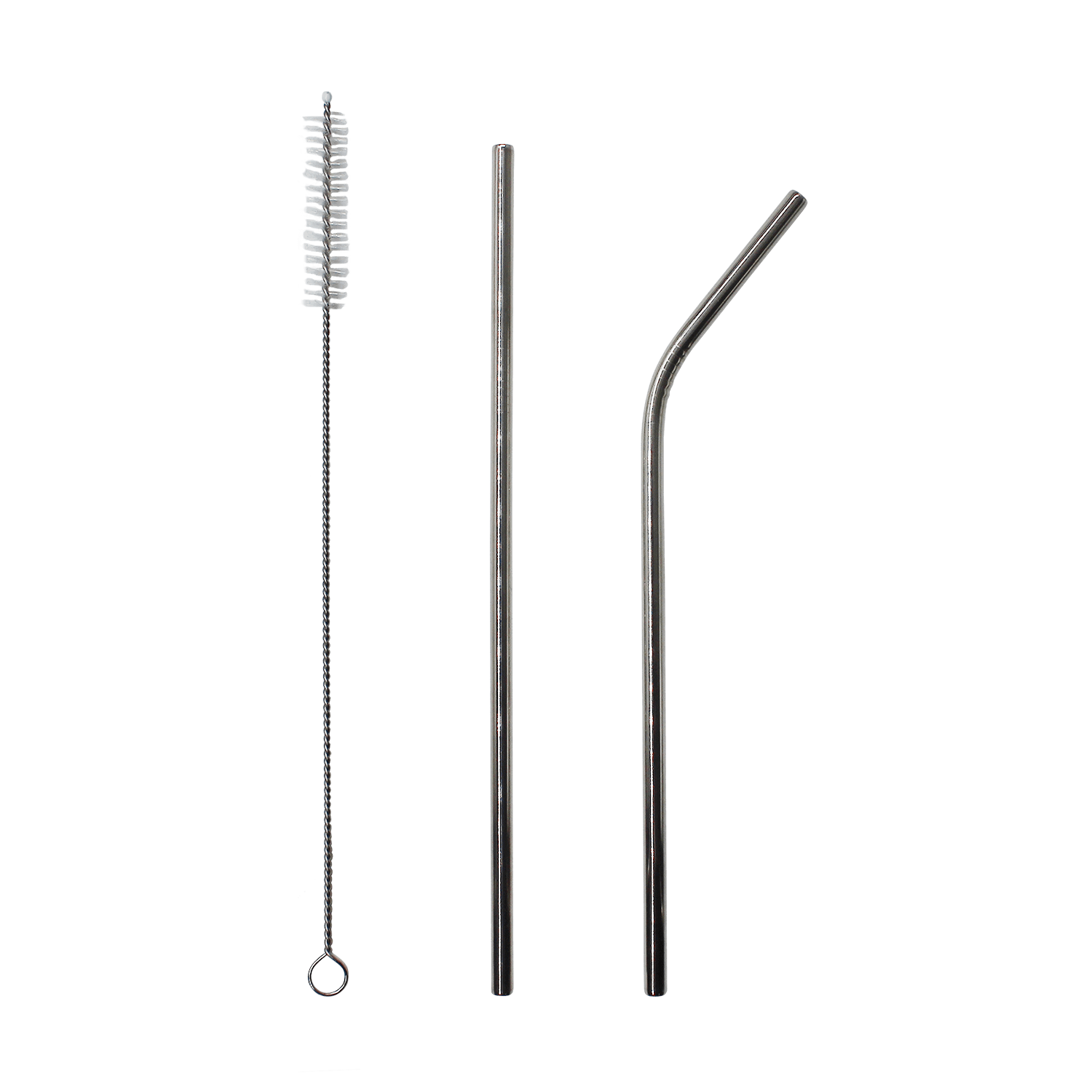 Набор многоразовых трубочек Оnlycofer black (стальной)-1