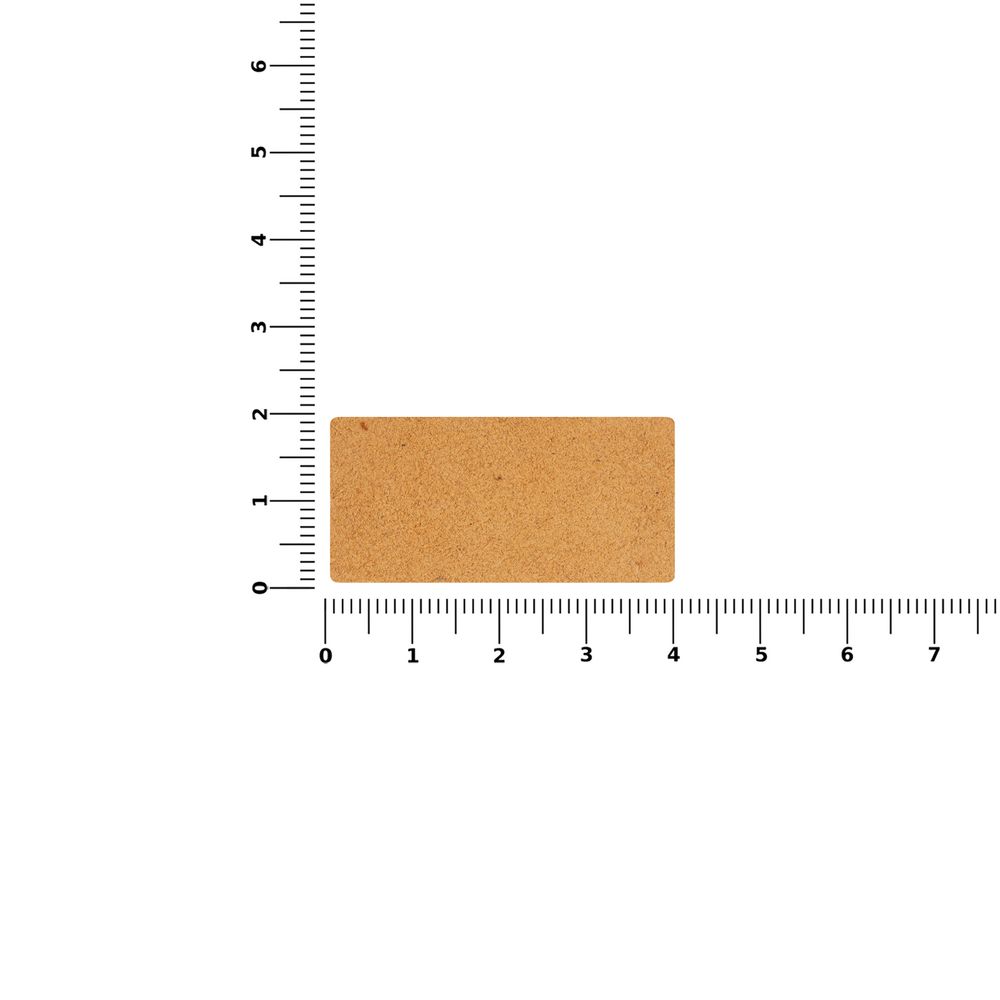 Лейбл кожаный Tuken, S, бежевый-2