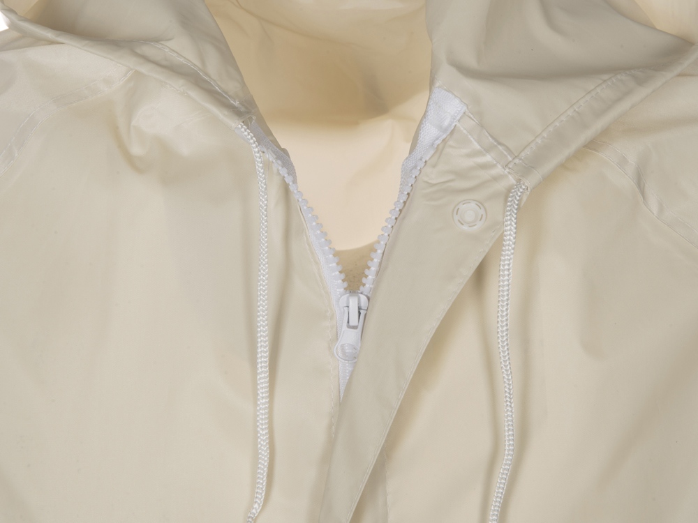 Длинный дождевик Lanai  из полиэстера со светоотражающей тесьмой, молочный-6