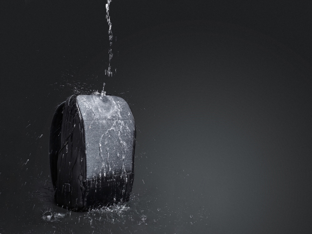 Антикражный рюкзак FlexPackPro для ноутбука 15.6, серый/черный-13