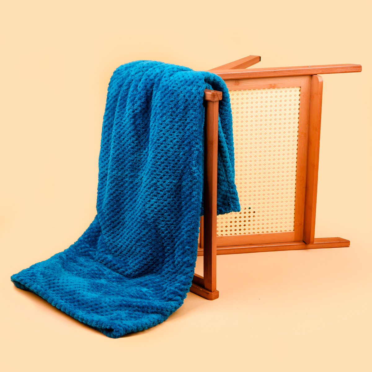 Плед WAFFLE, Светло-синий-7