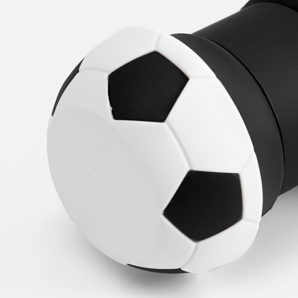 Складная бутылка для воды Football Flex, белая с черным-2