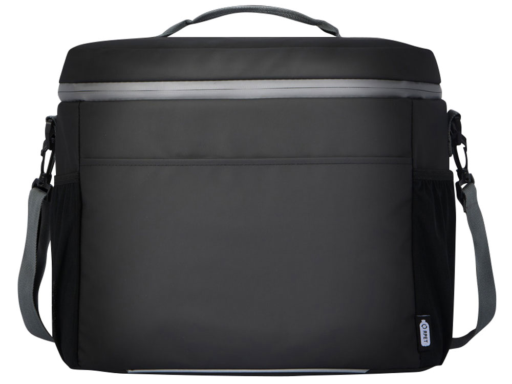 Водонепроницаемая сумка-холодильник Aqua на 20 банок, сплошной черный-3