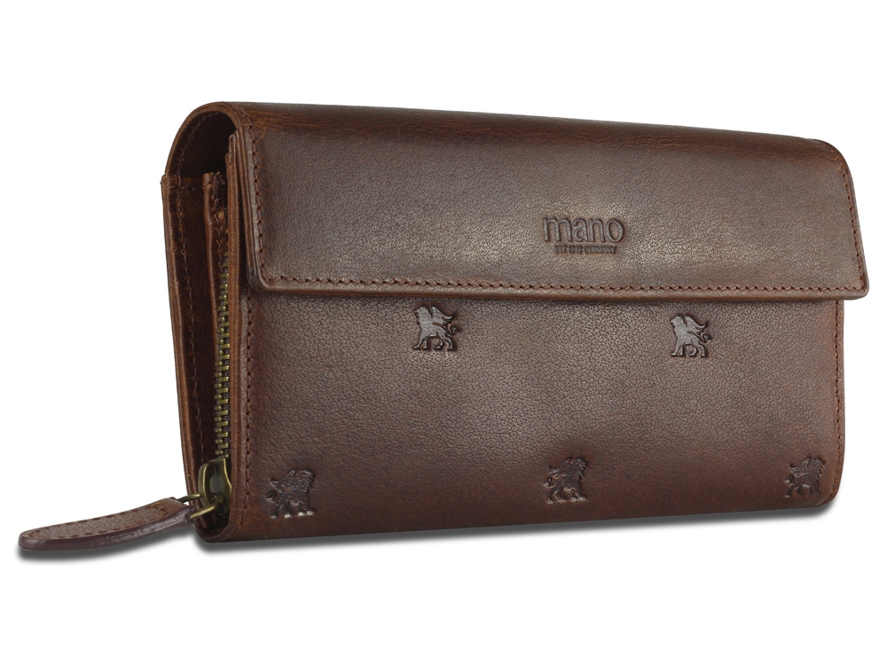 Кошелек Mano Don Leon, натуральная кожа в коричневом цвете, 19 х 10 см-2