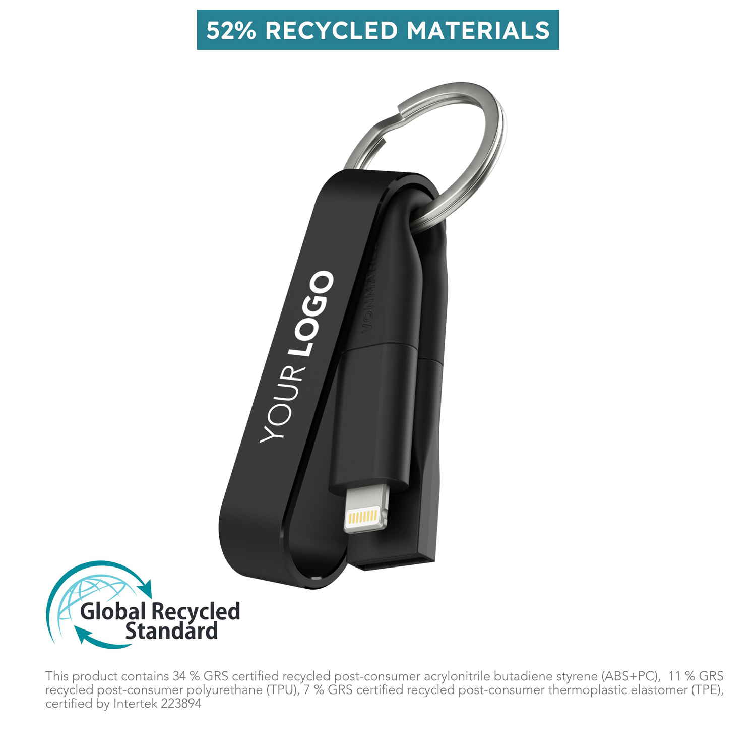 Кабель-брелок High Six Lite 6 в 1, черный-4