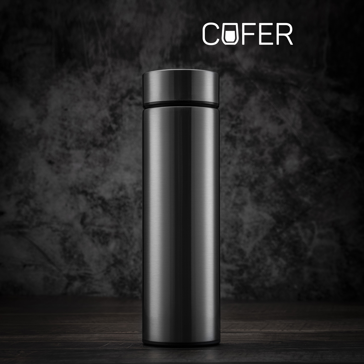 Термос Reactor металлик с датчиком температуры (стальной)-0