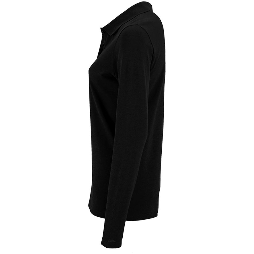 Рубашка поло женская с длинным рукавом Perfect LSL Women, черная-3