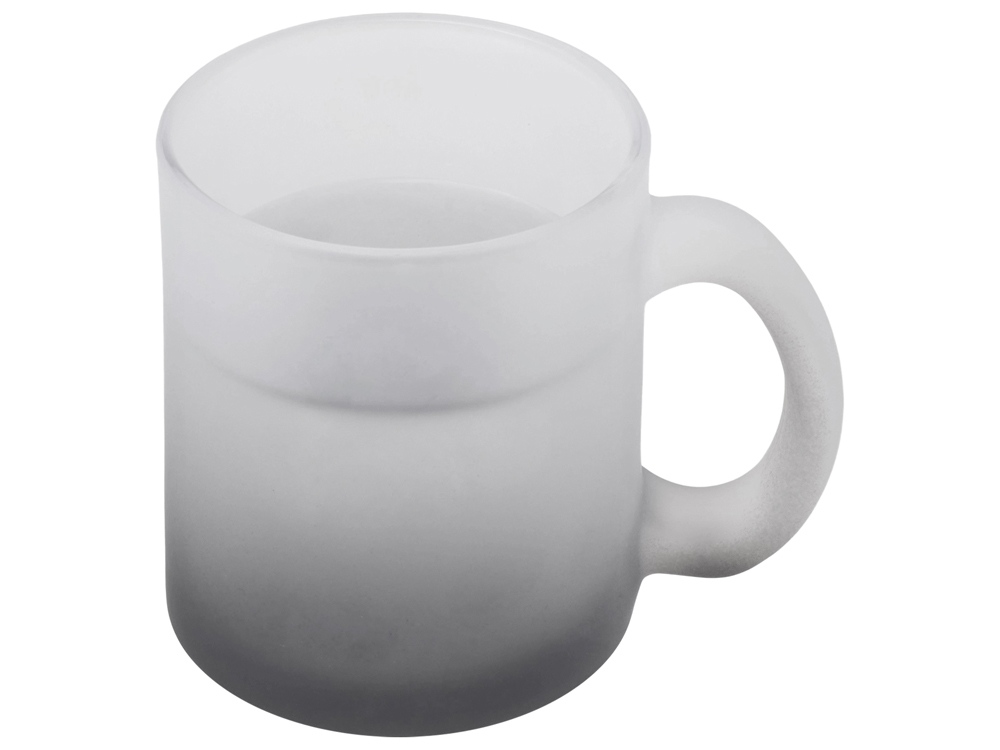 Стеклянная матовая кружка Омбре с градиентом для сублимации, черный-4