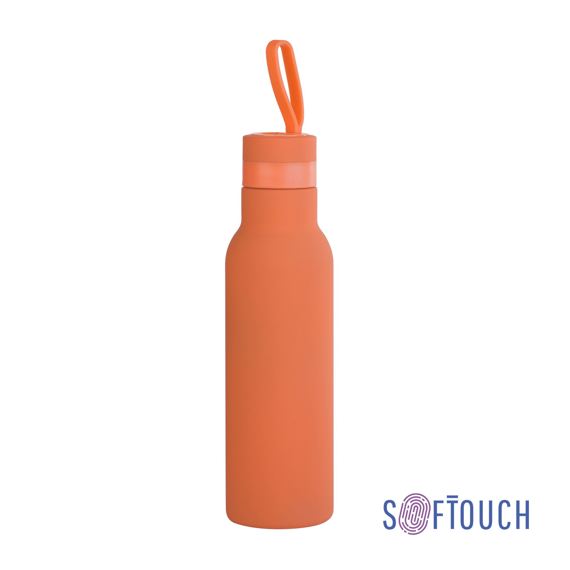 Бутылка для воды "Фитнес" 700 мл, покрытие soft touch-0