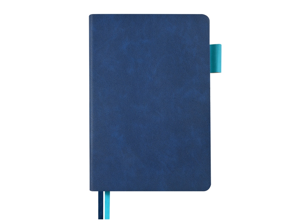 Блокнот А5 Boston, синий с голубым срезом-3