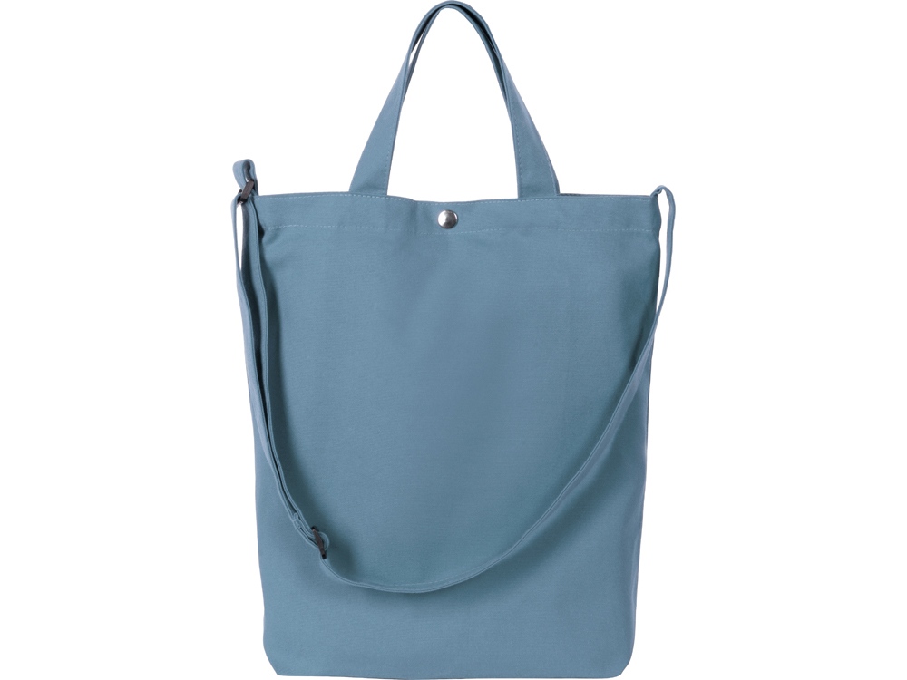 Сумка Helfer из хлопка на кнопке с регулирующейся лямкой, антрацит-2