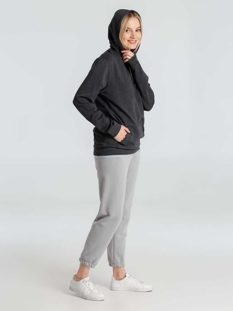 Толстовка с капюшоном унисекс Hoodie, серый меланж (антрацит)-8