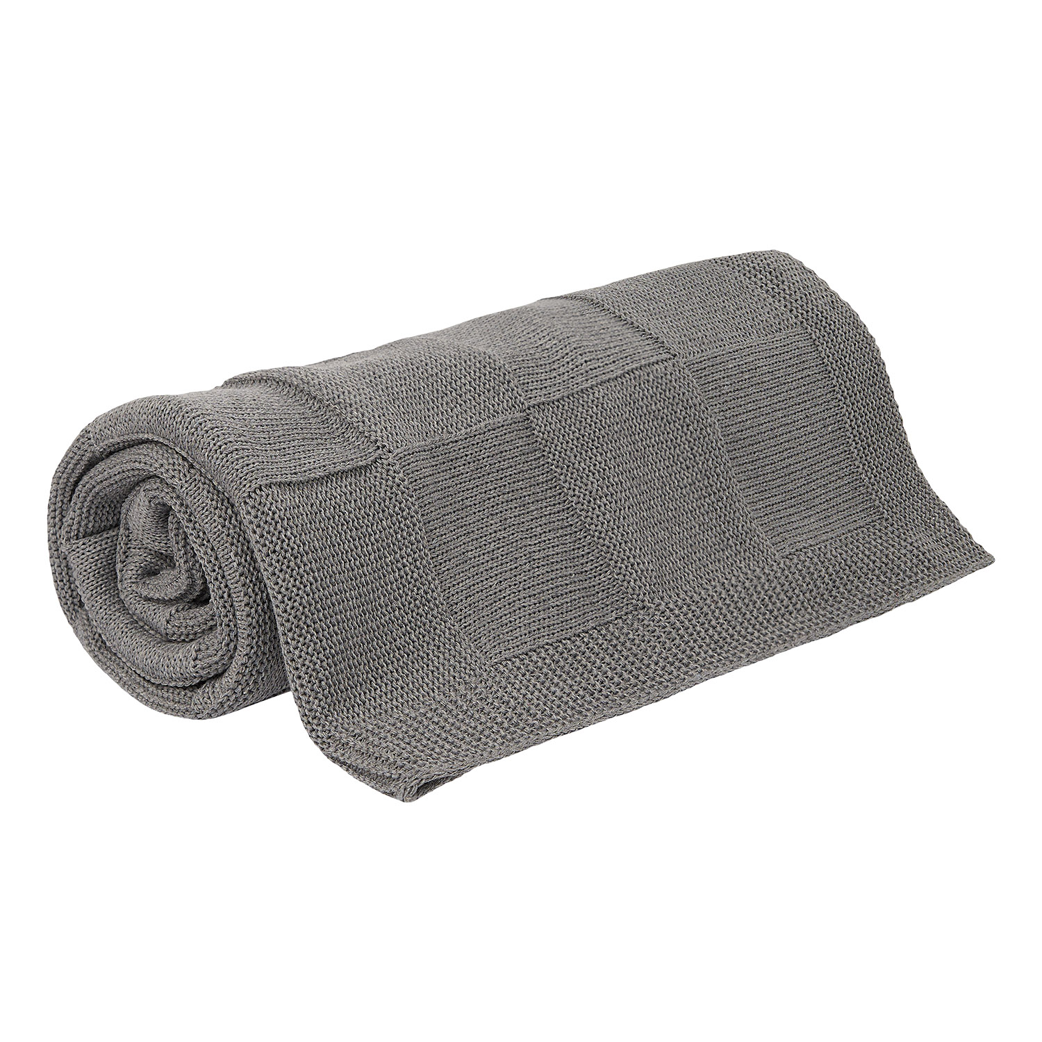 Плед Cella вязаный, серый (без подарочной коробки)-2