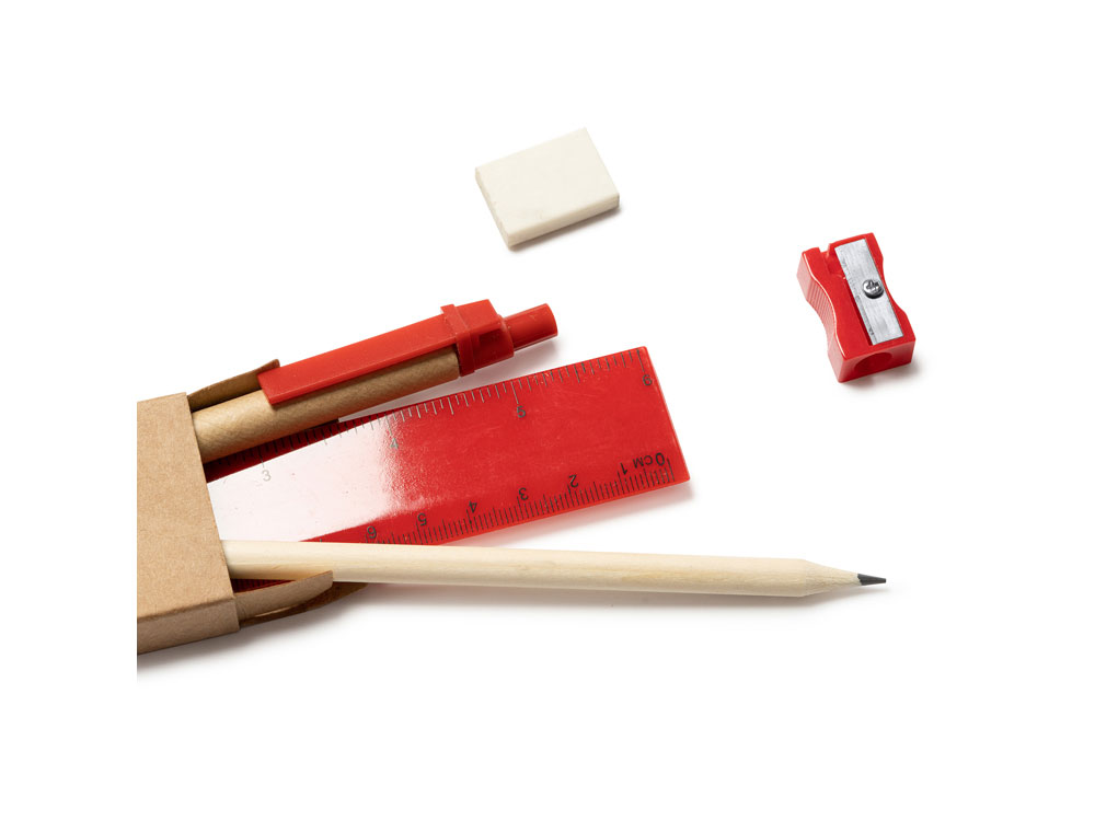 Набор канцелярский LIZANA, красный-1