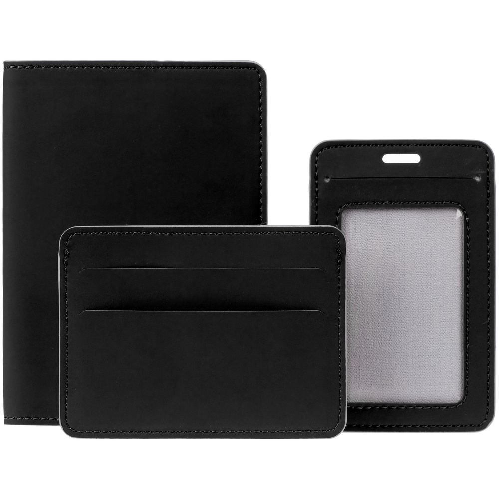 Чехол для карточек Shall Simple, черный-3