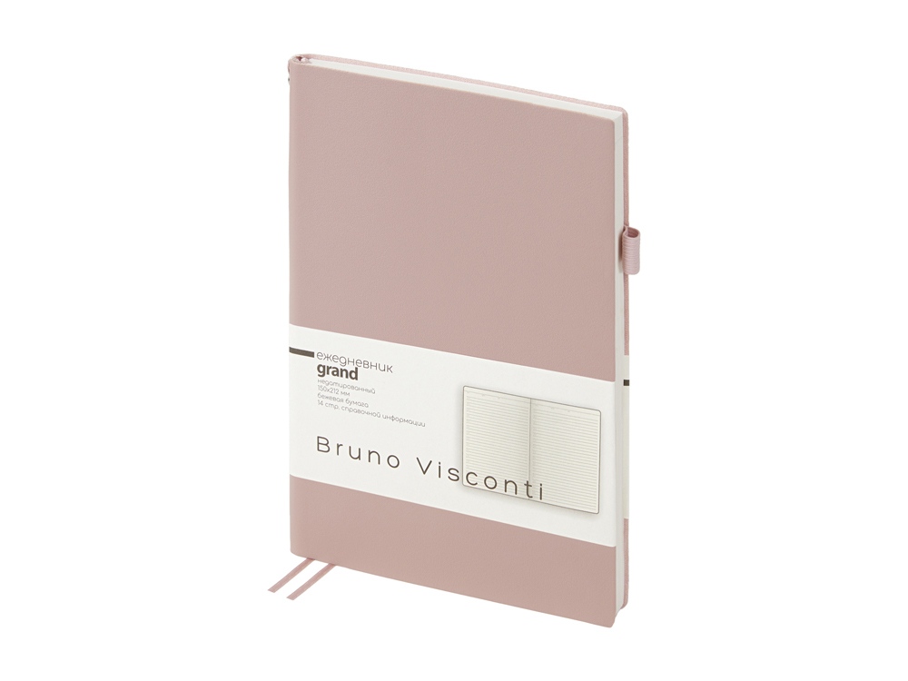 Ежедневник недатированный А5 Grand, пыльная роза-0