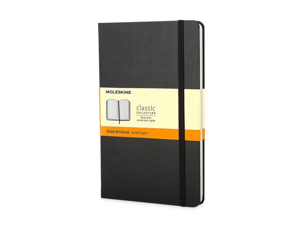 Записная книжка Moleskine Classic (в линейку) в твердой обложке, Large (13х21см), черный-0