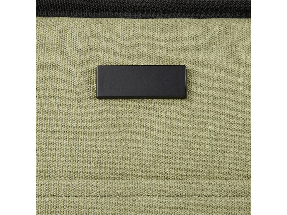 Пищевая сумка-холодильник Joey из брезента, переработанного по стандарту GRS, объемом 6 л на 9 банок, оливковый-4