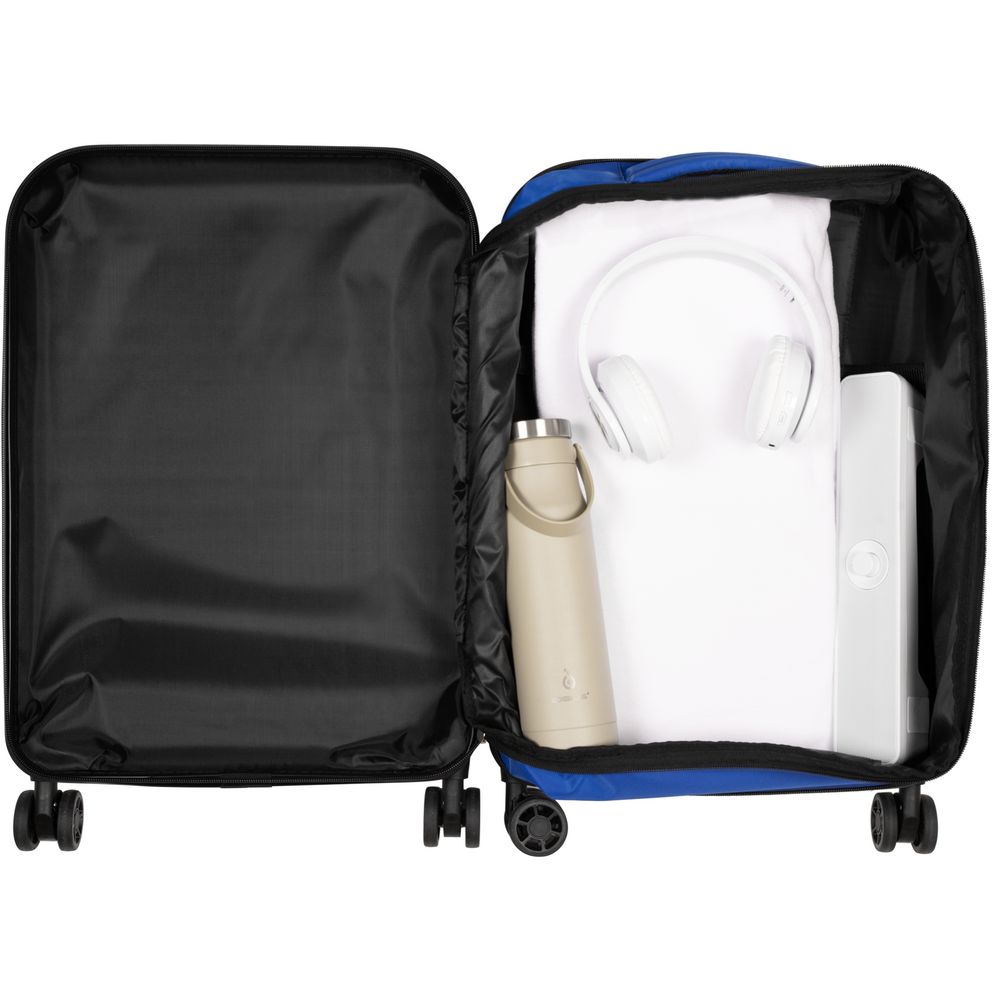 Чемодан Platta, черный с синим-5