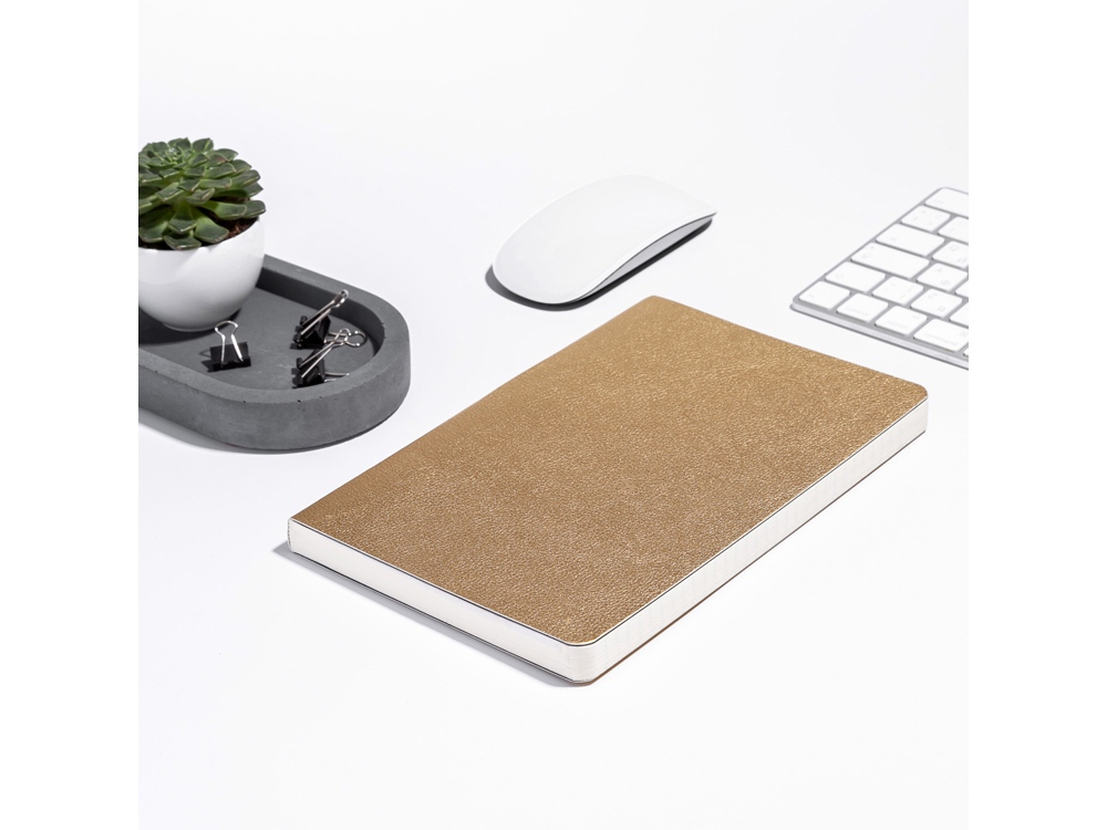 Ежедневник А5 недатированный Megapolis Velvet Flex, золотистый-8