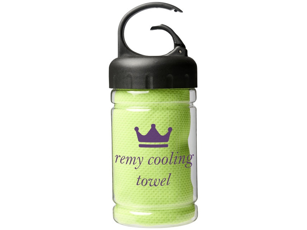 Охлаждающее полотенце Remy в ПЭТ-контейнере, лайм-2