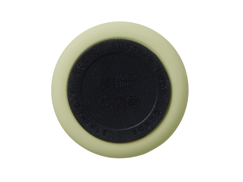 Вакуумная термокружка Waterline c кнопкой Guard, 400 мл, тубус, оливковый-7