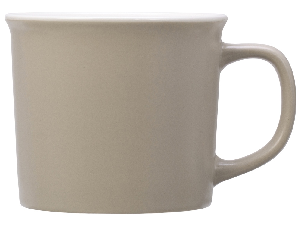 Матовая кружка Nancy 360 мл цветная снаружи, белая внутри, бежевый-1