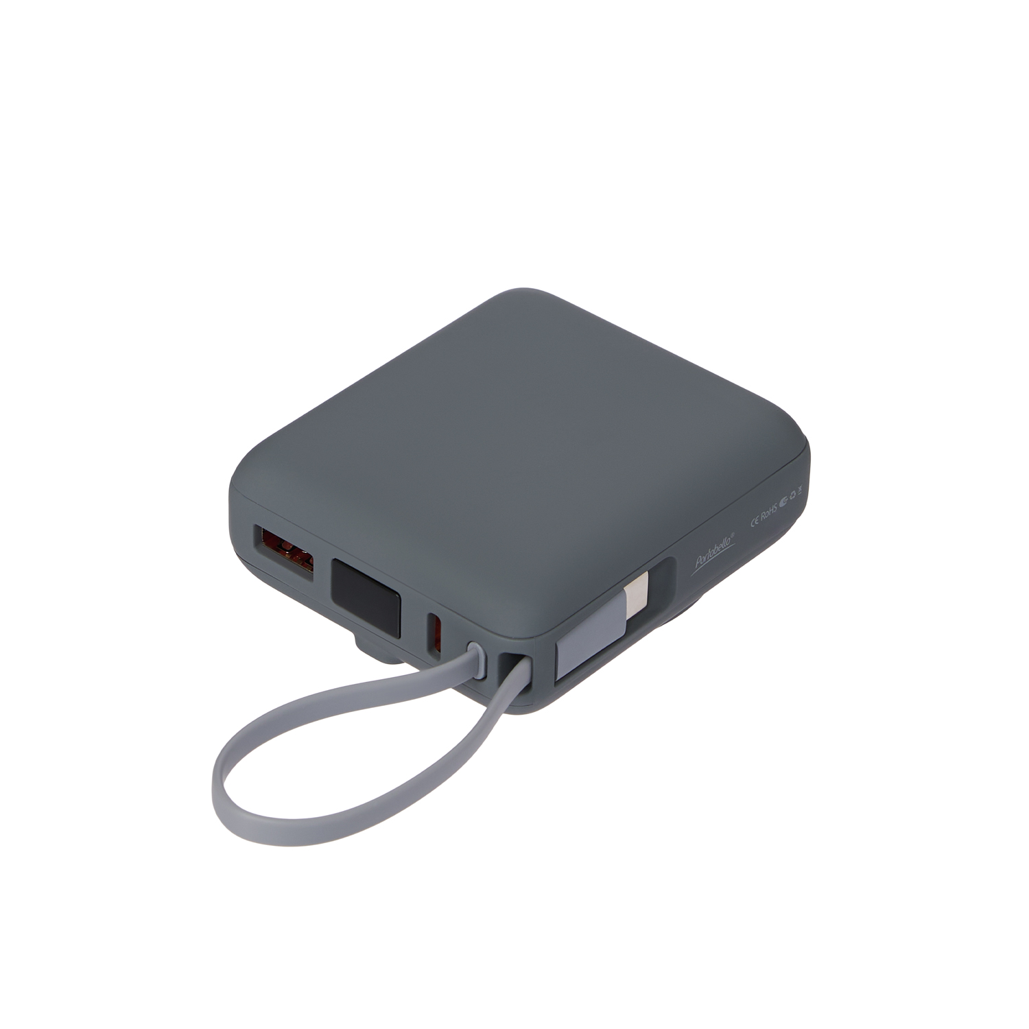 Внешний аккумулятор с подсветкой Ritter PD 10000mAh с функцией беспроводной зарядки 15W, серый-1