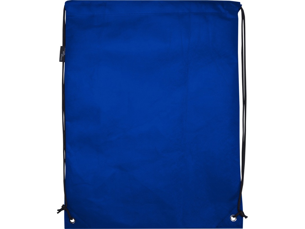Рюкзак-мешок  на шнурке Evergreen из переработанного нетканого материала, ярко-синий-2