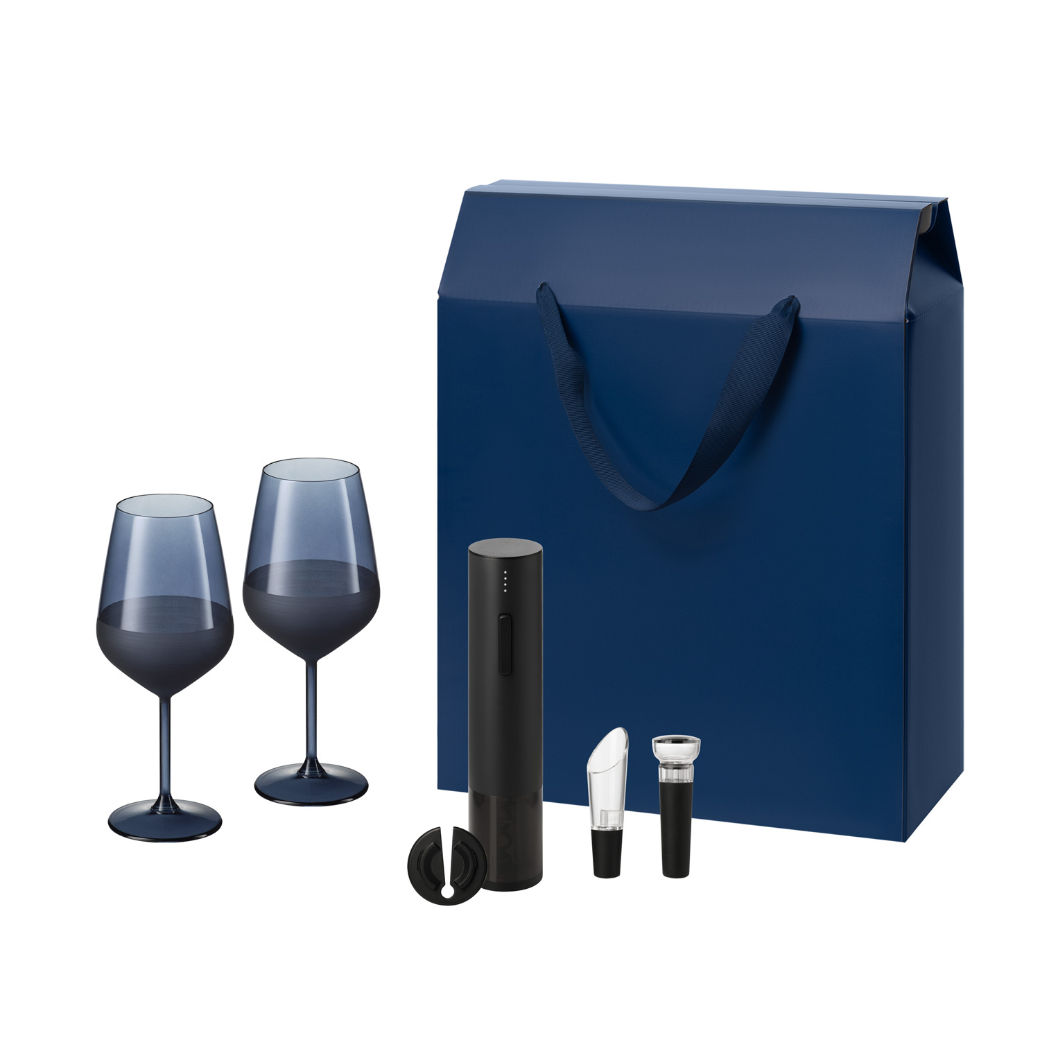 Подарочный набор Sapphire, Sacramento (2 бокала + набор для вина)-0