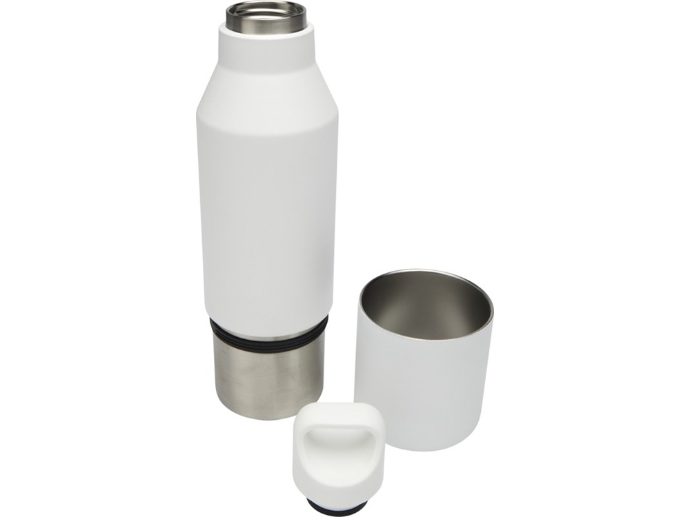 Изолированная бутылка из переработанной нержавеющей стали Odessy объемом 600 мл, белый-4