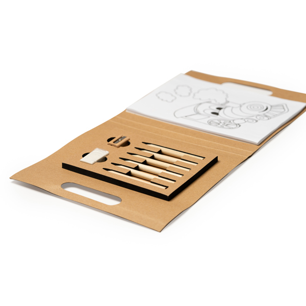 Набор RESOL из 6 карандашей в блокноте, Бежевый-2