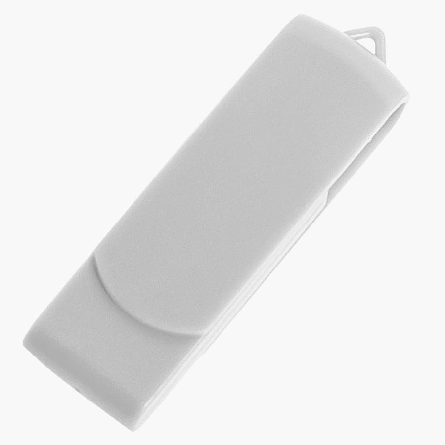 USB flash-карта SWING (8Гб), белый, 6,0х1,8х1,1 см, пластик, белый-1